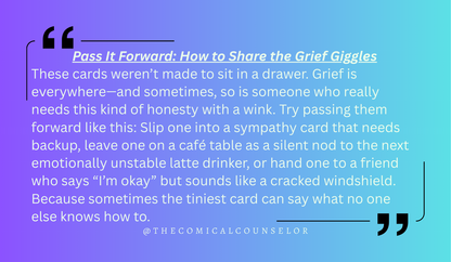 Funny Grief and Loss Affirmation Card Deck